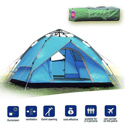 Likorlove Tenda Pop Up Da Campeggio per 2-3 Posti Protezione UV Apertura Istantanea Leggero da Portare