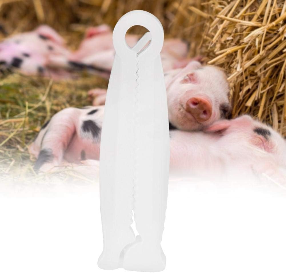 100pcs Disposable Umbilical Cord Clamps Thicken Plastic Piglet Whelping Kits for Pig Farm Equipment, 1 count (Pack of 100) - Image 3