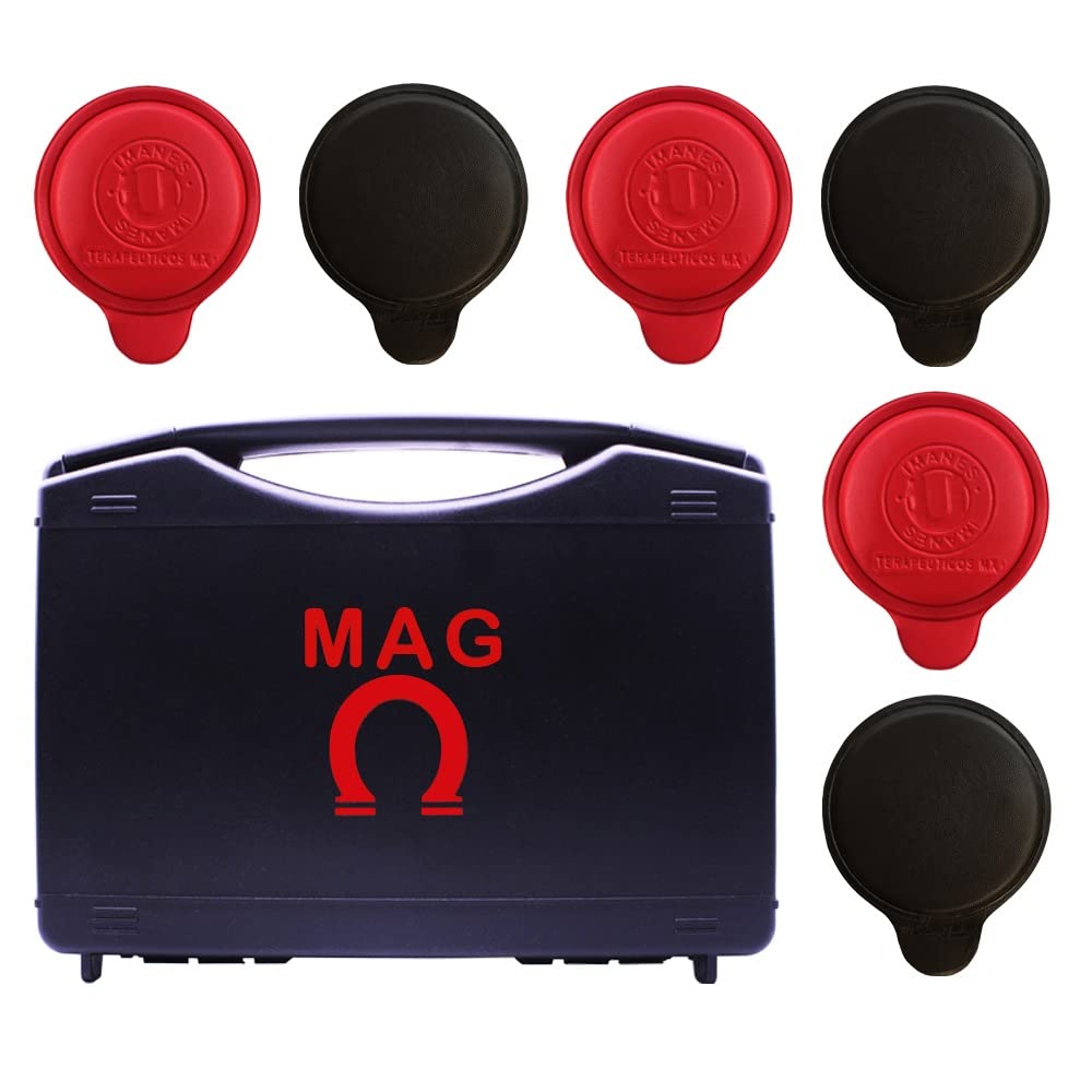 Photo 1 of MAG FERRITE Biomagnetism Kit - 6 Round Magnets, 5200 Gauss - Dr. Goiz Magnets