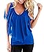 Huiyuzhi Women's Summer V Neck Plus Size Off-shoulder Loose Blouse Tops