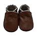 Mejale Baby Boy Girl Shoes Soft Soled Leather Moccasins Anti-Skid Infant Toddler Prewalker(Brown,6-12 Months)