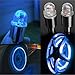 Auto Accessories Bike Supplies Neon Blue Strobe LED Tire Valve Caps,Tuscom (Blue)