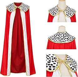 2PC King Queen Robe Halloween Costume Cosplay