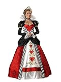 InCharacter Costumes, LLC Women's Queen Of Hearts Costume, Red/White/Black, Medium