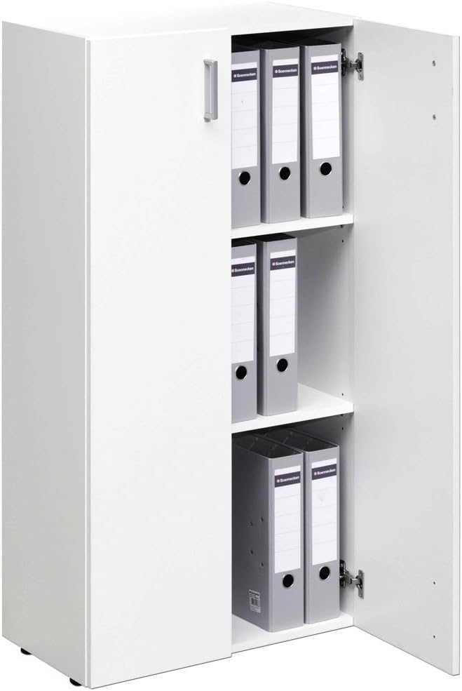 CS Schmal Trio Cupboard Storage Organizer Filing Cabinet Chest of Drawers Multi-purpose Shelf Shelving Unit Oak White - Made in Germany