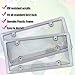 Zone Tech Clear License Plate Shield Combo - Premium Quality License Plate Clear Bubble Shield and Chrome Frame Bracket