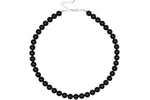 iSPECIAL Colorful Glass Bead & Pearl Choker Necklace Statement Jewelry for Women Long String of Pearls Necklace Fake Pearl Necklaces