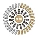 45 Pieces Dreadlocks Braid Hair Heads Hair Tube Beads Hair Braiding Jewelry Hair Decoration Accessories