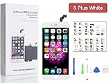 Oli & Ode iPhone 6 Plus Screen Replacement For Lcd Touch Screen Digitizer Frame Assembly Set (White)