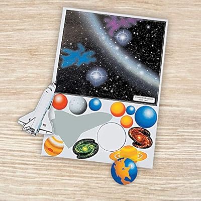 Kicko Make A Solar System Sticker Set Of 48 Cute Stickers Scene For Birthday Treat Goody Bags School Activity Group Projects Room Decor Arts