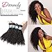 Donmily Hair Brazilian Virgin Human Hair Jerry Curly Pack of 3 Hair Weave Weft Extensions Natural Color 95-100g/Bundle (16 18 20, Natural Color)
