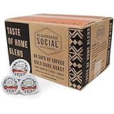 Neighborhood Social, Taste of Home Bold Dark Roast Gourmet Coffee, 80 count Single Serve Cups