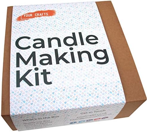 Your Crafts 10 Mixed Tin Refill Candle Making Kit - Make 10 Tin Candles Eco Soy Wax Instructions Included (Jasmine)