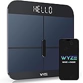 Wyze Smart Scale X Digital Bathroom Scale for Body Weight and Fat (Black) | BMI Muscle Mass Body Composition Scale, ITO Glass, Baby/Pet/Luggage Modes, Batteries Included, Syncs with Fitness Apps