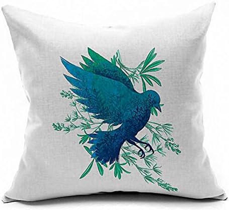 Oil Painting Bird Hummingbird Throw Pillow Case Cushion Cover Decorative Cotton Blend Linen Pillowcase for Sofa 18 "X 18 " (5)