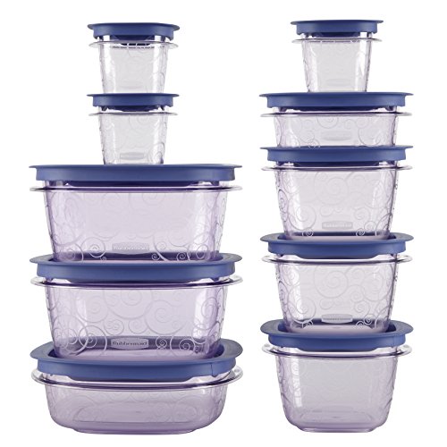Rubbermaid Premier Easy Find Lids Food Storage Containers, Purple, 20