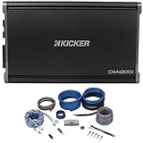 Package: Kicker 43CXA12001 1200 Watt RMS Mono Class D Car Audio Amplifier With 3-Way Protection + Rockville RWK4CU 100% Copper Full-Spec 4 AWG Complete Car Amplifier Installation Kit