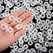 Meetory 100 PCS Christmas Mini Gutter Hang Hooks Weatherproof Plastic S Clip Hooks for Xmas Decoration Outside String Lights