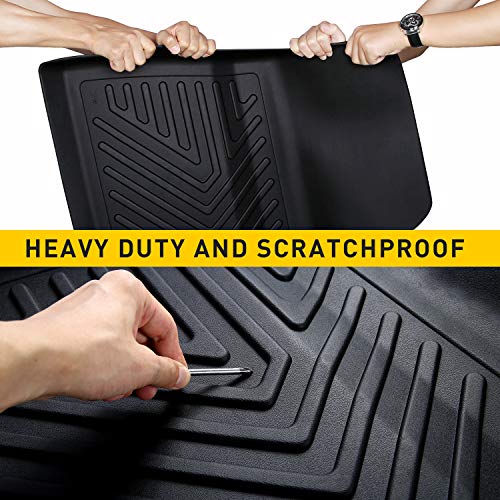 Vanku Complete Set Floor Mats for Tesla Model 3 2017, 2018, 2019, 2020