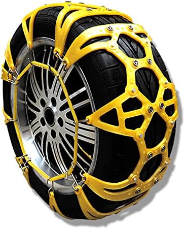 Amazon タイヤチェーン 非金属 9号サイズ 突然雪が降ってもジャッキアップ不要で簡単取付 雪道での運転にオススメ タイヤチェーン 車 バイク