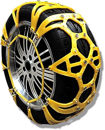 Amazon タイヤチェーン 非金属 9号サイズ 突然雪が降ってもジャッキアップ不要で簡単取付 雪道での運転にオススメ タイヤチェーン 車 バイク