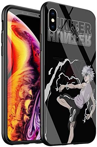 DTYZL Phone Case for iPhone Xs Max，Tempered Glass Back Cover and TPU Soft Rubber Silicone Frame for Scratch and Fall Resistance DT-149 Hunter X Hunter Anime