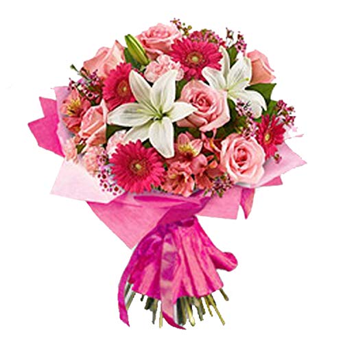 Phoolwala S Blushing Pink Flower Bouquet Amazon In Home Kitchen