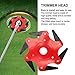 WICHEMI Lawn Mower Trimmer Head - Manganese Steel Alloy 6 Teeth Grass Cutter Head, 6 Steel Blades Razors 65Mn Lawnmower Grass Weed Eater Brush Cutter Garden Lawn Tool Replacement Parts