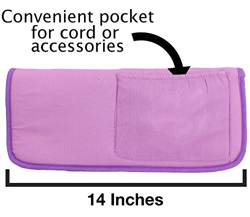 Portable Hot Flat Iron Hair Styling Tools Travel Case by bogo Brands (Purple)