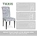 TIKAMI 1PCS Spandex Printed Fit Stretch Dinning Room Chair Slipcovers (1, Gray)