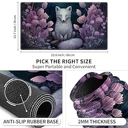 EDGFRTOIO Playmat 24" x 14" Game Mats Tabletop