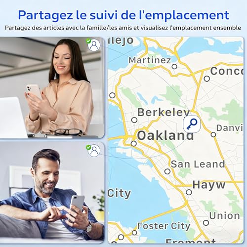 Traceur GPS Voiture Compatible avec iOS et Android,2026 Smart Traceur Tag Tracker GPS Localisateurs D'Objets Bluetooth Couverture Mondiale en Temps Réel,Localisateurs Tags pour Voiture Animaux