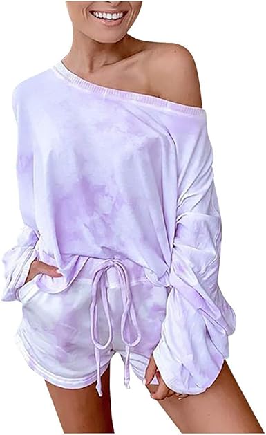 tie dye pajama short set