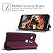 Nexus 5X Case - Fintie Premium PU Leather [Slim Flip] [Card Slot] Protective Wallet Case Cover for Google Nexus 5X (2015 Release), Purple