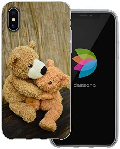 dessana Teddy Transparent Protective Case Phone Cover for Apple iPhone X Cuddle Teddie