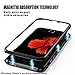 iPhone 8 Case,iPhone 7 Case, iPhone SE 2020 Case, ZHIKE Magnetic Adsorption Case Metal Frame Tempered Glass Back with Built-in Magnet Cover for Apple iPhone 7/8/SE 2020 (Clear Black)