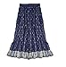 Ayurvastram Pure Cotton Crinkled Crushed Block Printed Long Skirt