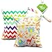 CLOUDYFOCUS Wet & Dry Cloth Diaper Bags - 2pcs, Baby Nappy Organizer with 2 Zippered Pockets Wet Bag for Swimsuit, Underwear, Breast Pump - 12’’ x 14’’