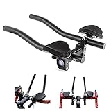 Bicycle Rest Handlebar TT Handlebar Triathlon Clip-On Aero Bars Tri Bars Adjustable Bike Cycling Rest Handlebar for Moutain Bike or Road Bike