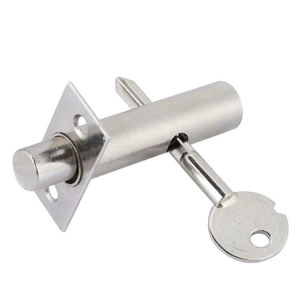 1 Pcs Security Door Bolts Thumb Turn Key Sets Strong Deadbolt Rack Bolts
