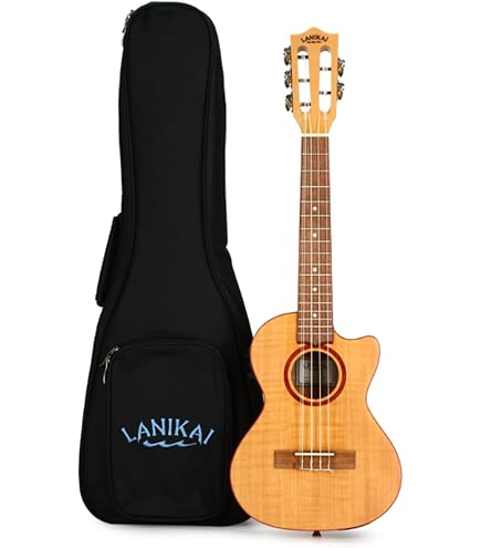 Amazon.com: Lanikai, 5-String Ukulele, Black,Chrome,Clear (ACST