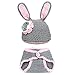 Lanue Unisex Newborn Baby Rabbit Knit Corchet Clothes Outfits Costume Photo Prop Blue