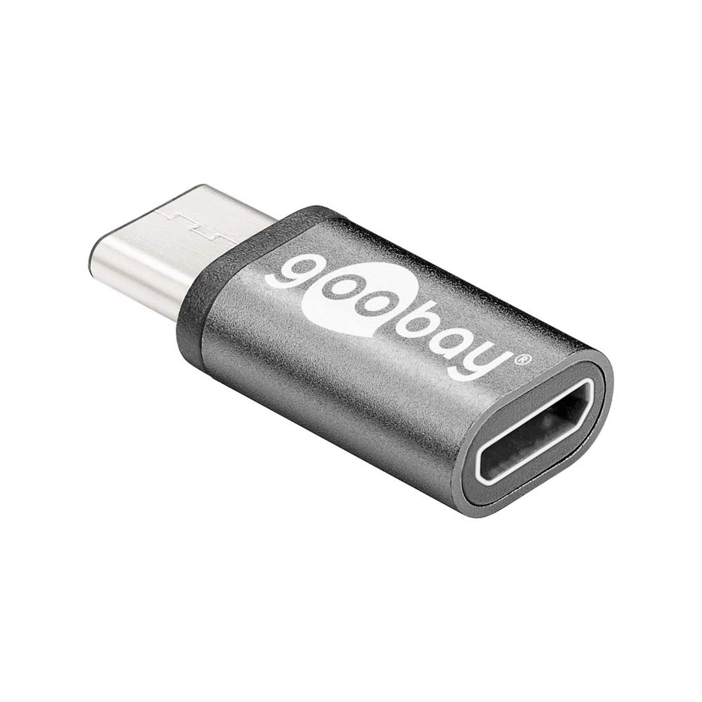 goobay Adaptateur USB Type C vers Micro USB 2.0 Type B (Gris)