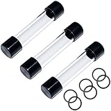Twisty Pipes Replacement£¬3 x Twisty Glass Tubes with Rubber Caps and 6x O-Ring