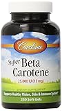 Carlson Labs Super Beta-Carotene From Dunaliella Salina, 250 Softgels