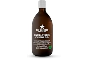 The Goodbye Company Organic Castor Oil – 100% Pure Extra Virgin, Cold-Pressed & Unrefined – Hexane-Free – Nourishing Oil for Healthy Skin, Hair Growth & Eyelashes (250mL)