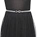 Tanpie Skinny Waist Belt of Women Elastic Metal Stretch Chain Belt Silver 29''