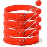 Sunsella 4" Silicone Egg &amp; Pancake Rings - 4 Pack
