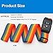 WESTONETEK Adjustable Luggage Strap Long Cross Design Travel Suitcase Belt with 3 Dial TSA Approved Combination Lock for Airport Security and Baggage, Rainbow Straps