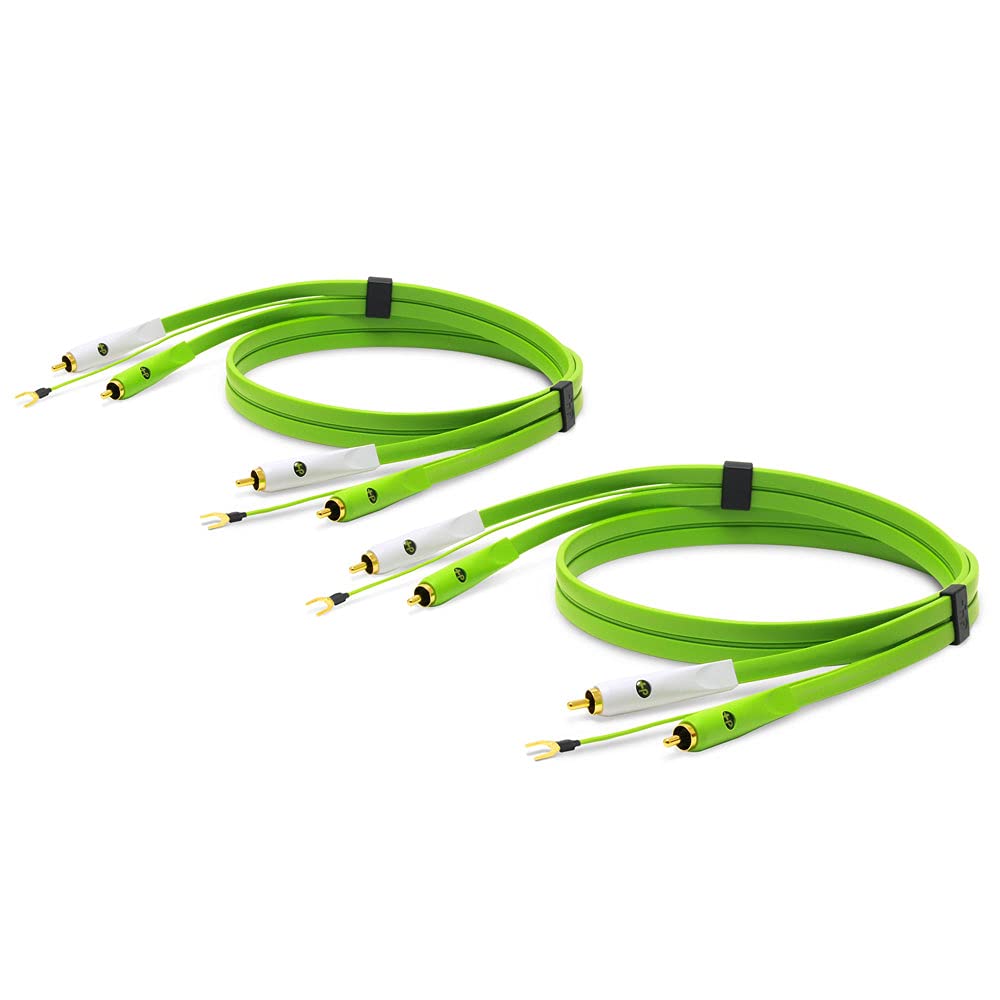 NEO by Oyaide d+ RCA Turntable DUO (Class B) Durable Audio Cable for DJ’s, Musicians and Producers, 2 x 1 Meter. Compatible with all RCA input devices